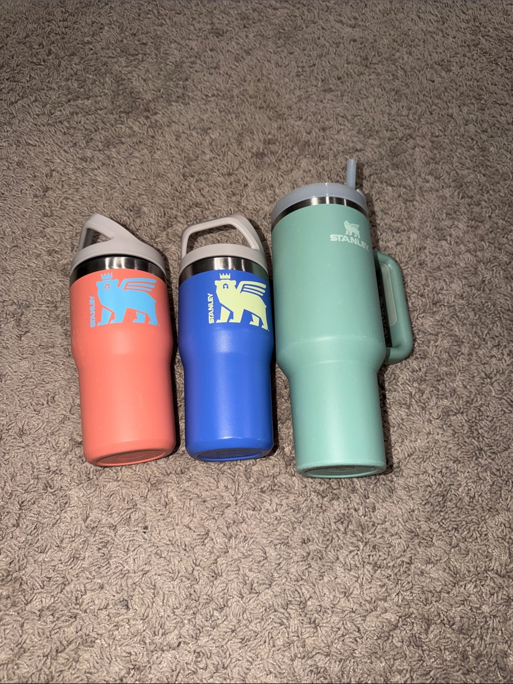 Stanley Mint Green, Coral and Blue Tumblers